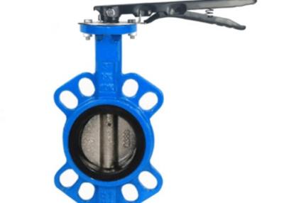 China 1-1/4 Inch Carbon Steel Butterfly Valve Anti Corrosive Handle Ptfe Seat Wafer Wcb for sale