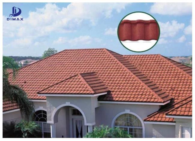 Factory Sell Waterproof Construction Materials Colored Stone Coated Steel Roofing Tiles