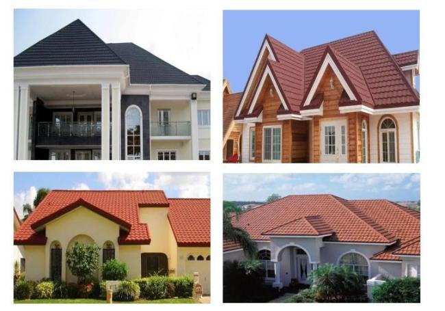 Factory Sell Waterproof Construction Materials Colored Stone Coated Steel Roofing Tiles