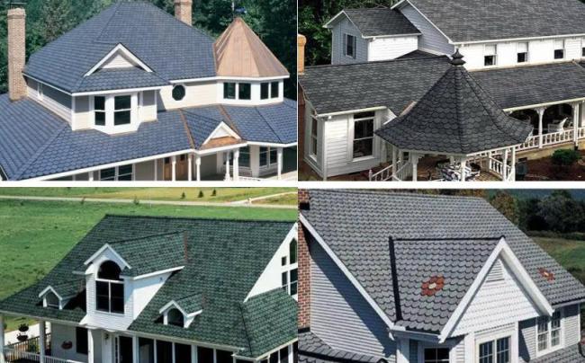 15years Factory Sell Small Brocade Fiberglass Asphalt Colored Stone Coated Tiles