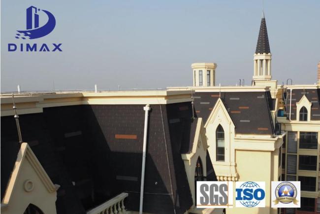 SGS Factory Directly Supply Simple Lattice Colored Stone Coated Asphalt Roof Tile