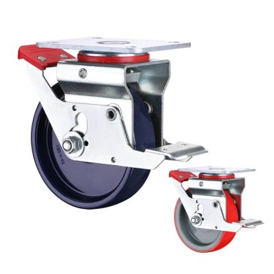 中国 8 Inch Swivel Plate Mobile Scaffold wheels Solid Nylon Scaffolding Wheels With Brakes Supplys 販売のため