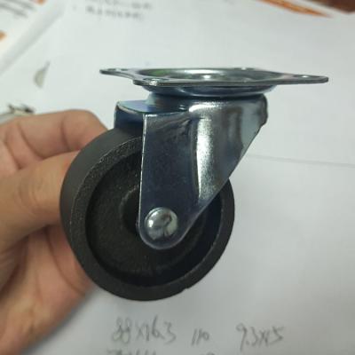 China 50mm Cast Iron Wheel Light Duty 360 Degree Rotating Vintage Iron Caster Wheels Low Profile à venda