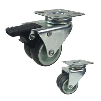 China 2inch Double Wheel Light Duty Casters for sale