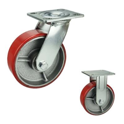 China No Marking Heavy Duty Casters Iron PU for sale