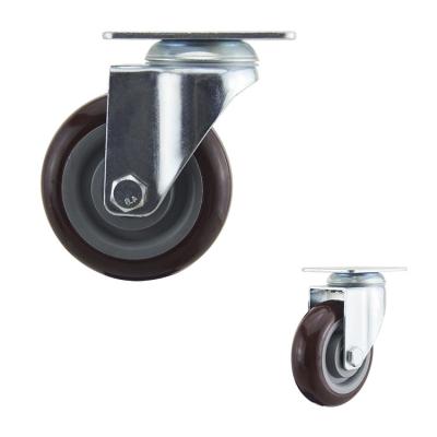 China 110kg Loaded 100mm Wheel Medium Duty Casters For Service Carts for sale