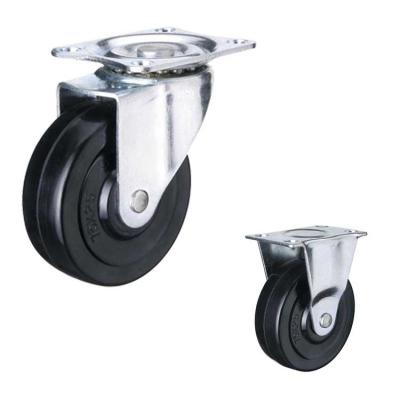 China 2.5 Inch 118LBS Load Capacity Swivel Plate Hard Rubber Wheel Industrial Grade for sale