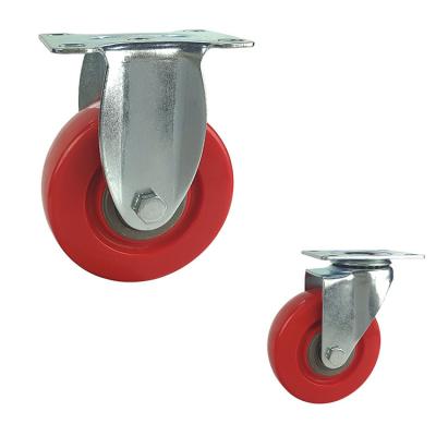 China 5 Inch 220LBS Capacity Directional Plate PP Core PVC Industrial Casters for sale