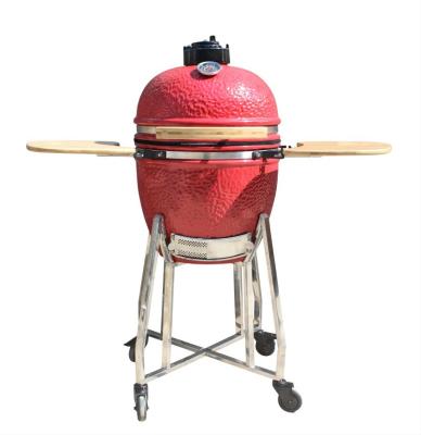 China 44cm Ceramic Kamado Grill 17 Inch Royal Red Color Kitchenware for sale