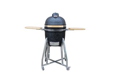 China Shiny Black Color 39cm 15 Inch Kamado Grill Charcoal Kitchenware for sale