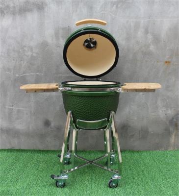 China Outdoor 48cm 18 Inch Kamado Grill Green Color Stainless Steel for sale