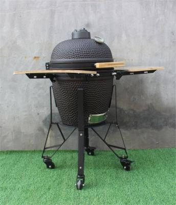 China 20 Inch Ceramic Charcoal Grill Matte Black Color 51cm Outdoor for sale