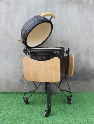 China 20 Inch Ceramic Kamado Grill Outdoor Matte Black Color 51cm for sale