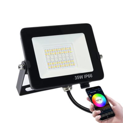 China Outdoor APP Controlled Reflector Flood Lights IP66 SMD5050 SMD2835 for sale