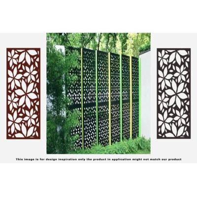 China Price On Louver 6' Laser-Cut Steel Fencing Panel Aluminum Privacy Fence for sale