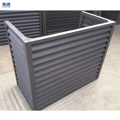 China Aluminium Balcony Wall Air Conditioner Cover Decorative Grille Design for sale