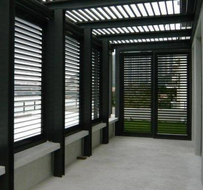 China Outdoor Aluminium Vertical Louvers Shutters Frame Exterior Ventilation Grilles for sale