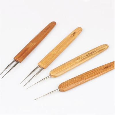 China Set Bamboo Knitting Needle Crochet Hook Light Double Pointed Bamboo Knit for sale