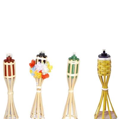 China 180cm Natural Bamboo Torch Bamboo Tiki Torches For Garden Lighting Luau Party for sale