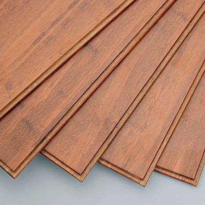 China Carbonized Strand Smooth Solid Bamboo Flooring With Hidden Fastener Clip for sale