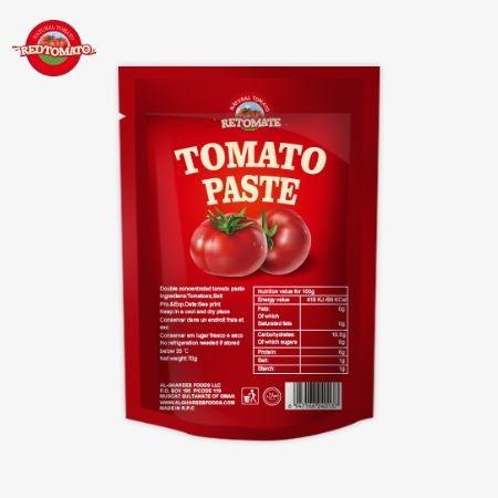 Quality Stand Up Sachet Tomato Paste , Storage Convenient 70g Tomato Paste for sale