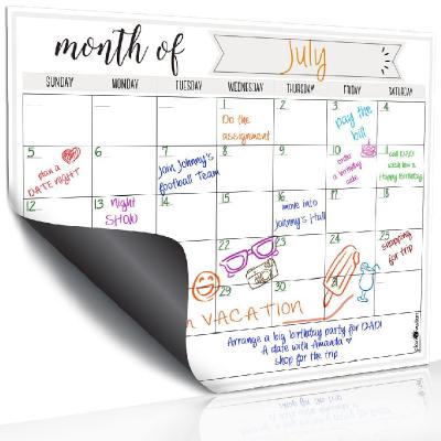 China Custom Logo Print Magnetic Dry Erase Weekly Calendar For Fridge Magnetic Notepad Personaized for sale