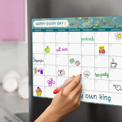 China Magnetic Dry Erase Weekly Calendar For Fridge Magnetic Notepad Personaized for sale