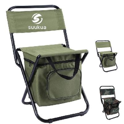 China Lightweight  Personalized Giveaway Gifts Folding Camping Chair With Cooler Lightweight  Backrest Stool for sale