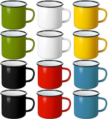 Chine Logo Imprinted Products fait sur commande tasse de café d'ustensiles en émail de 12 onces à vendre