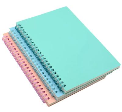 China Custom Print Art Paper Hard Cover Spiral Binding Notebook A5 for sale