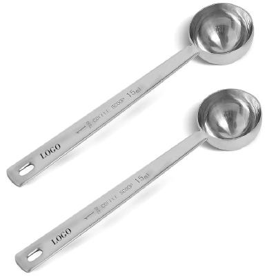 China Customized Personalized Giveaway Gifts Stainless Steel Coffee Scoop Measuring Spoon Scoop for sale