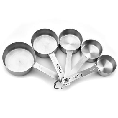 China 5 Piece Stainless Steel Measuring Scoop Spoon Measuring Cup Set for sale