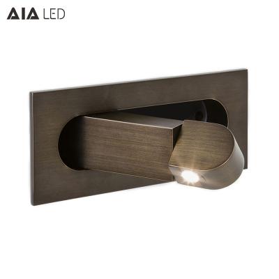 China Recessed Hotel Reading Book Wall Lamp Modern Interior Bedroom Bedside Home Decor Folding Adjust Angle Wall Light Sconce for sale