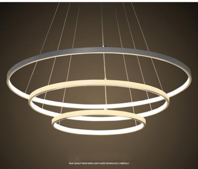 China DIY black ring modern led pendant lights led commercial chandelier pendant ceiling lamp for top hotel for sale