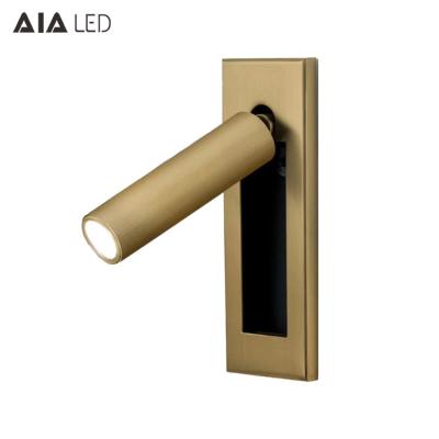 China Adjustable recessed led reading light/flexible bed wall light/led bedside wall light hotel for sale