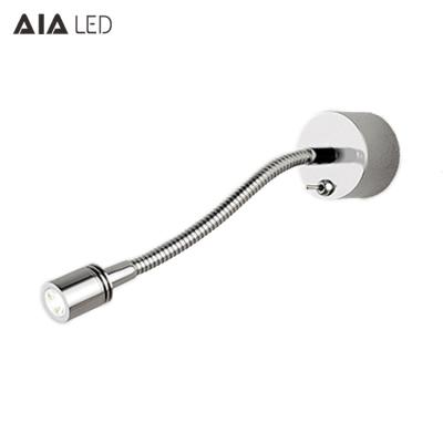 China IP40 wall mounted flexible bed reading wall light 3W Indoor LED bedside wall lamp for villa decoration for sale