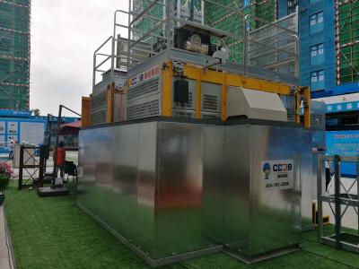 China Q345B Steel Lifting 46 M / Min Construction Site Elevator for sale