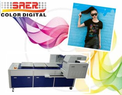 China Pigment Ink T Shirt Digital Garment Printer With Three Working Tables for sale