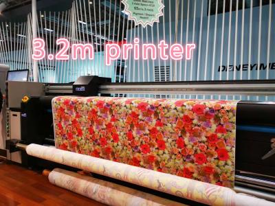 中国 1つのステップ デジタル織物の印字機3.2のメートルの旗プリンター固定機械 販売のため