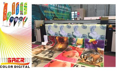 China 3.2m Flag Printer Direct Digital Banner Printer For Printed Fabric Color Fix / Appear for sale