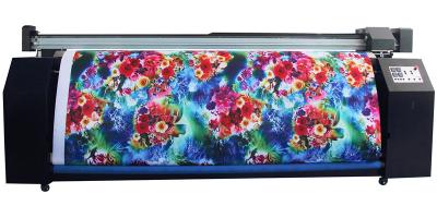 China Dual CMYK Sublimation Ink Digital Fabric Printing Machine To Make Banner Flag for sale