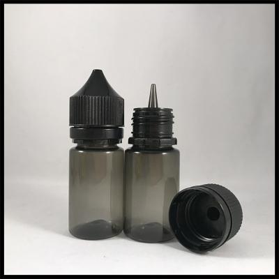 China Black Transparent 30ml Pet Bottles , Custom 30ml Plastic Dropper Bottles Bulk for sale