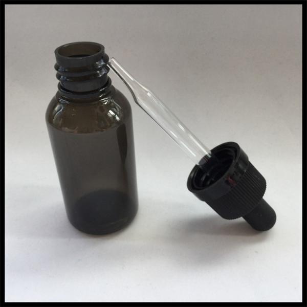 Quality Black Empty PET E Liquid Bottles , Medical Grade Plastic Eye Dropper Bottles for sale