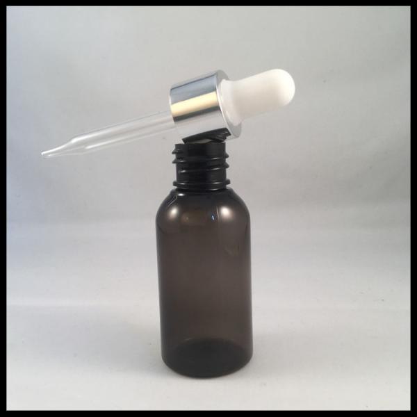 Quality Black Empty PET E Liquid Bottles , Durable Eye Dropper Bottles With Pipette for sale