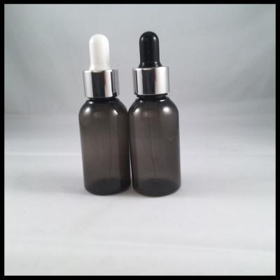 China Black Empty PET E Liquid Bottles , Durable Eye Dropper Bottles With Pipette for sale