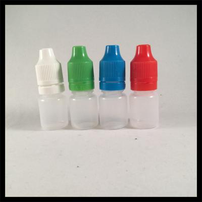 China Colorful Cap 5ml PE E Liquid Bottles , Child Resistant Dropper Bottles HDPE for sale
