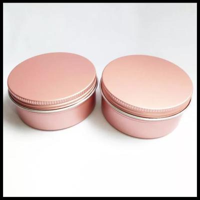 China Pink Cosmetic Aluminum Jar 100g Metal Cans Lotion Cream Powder Can With Screw Lid for sale