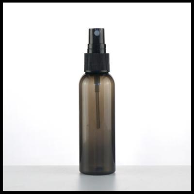 China Round Shape Empty Plastic Spray Bottles Black Refillable Cosmetic Container 60ml for sale