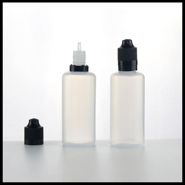 Quality Dropper PE E Liquid Bottles 60ml Translucent Childproof Tamper Evident Cap for sale