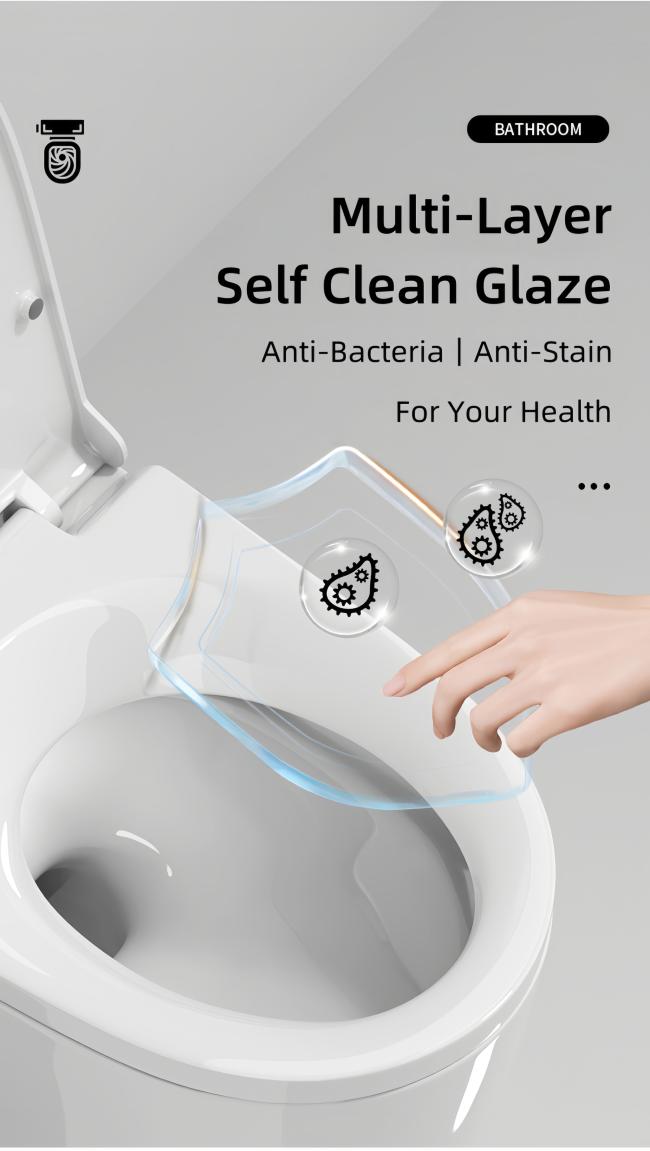 Small Bathroom Best Ceramic One Piece Toilet Bowl S Trap 300mm Dual Flush Modern